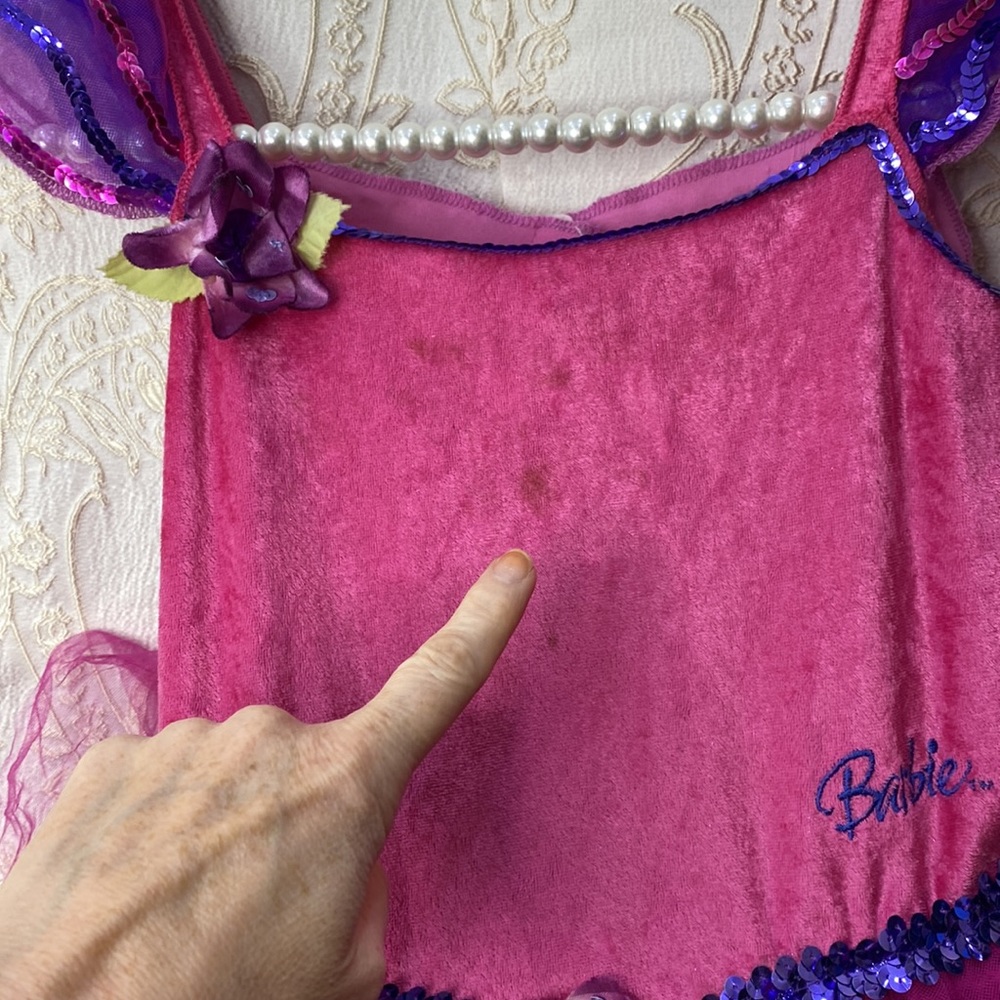 5/$25 Barbie dress up tutu dress a velvet - Picture 3 of 6